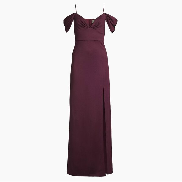 NWT $285 Sachin & Babi' Brittany Stretch Crepe Cold-Shoulder Gown Size 6 - Picture 1 of 6